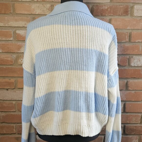 SO Striped Collared Sweater – Size L - Picture 4 of 6